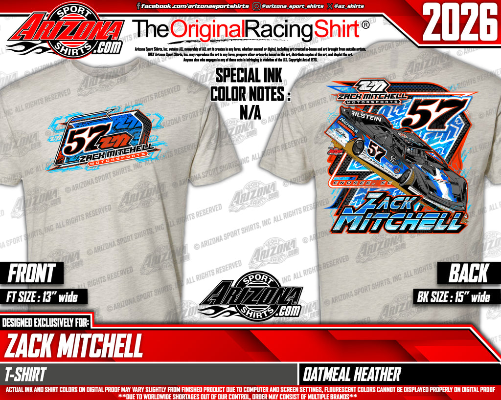 Zack Mitchell 2026 Primary Car- Oat Heather